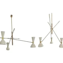 Pamono Adjustable Three-Arm Chandelier by Silvio Piattelli> Ceiling Lights