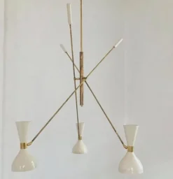 Pamono Adjustable Three-Arm Chandelier by Silvio Piattelli><noscript><img width=