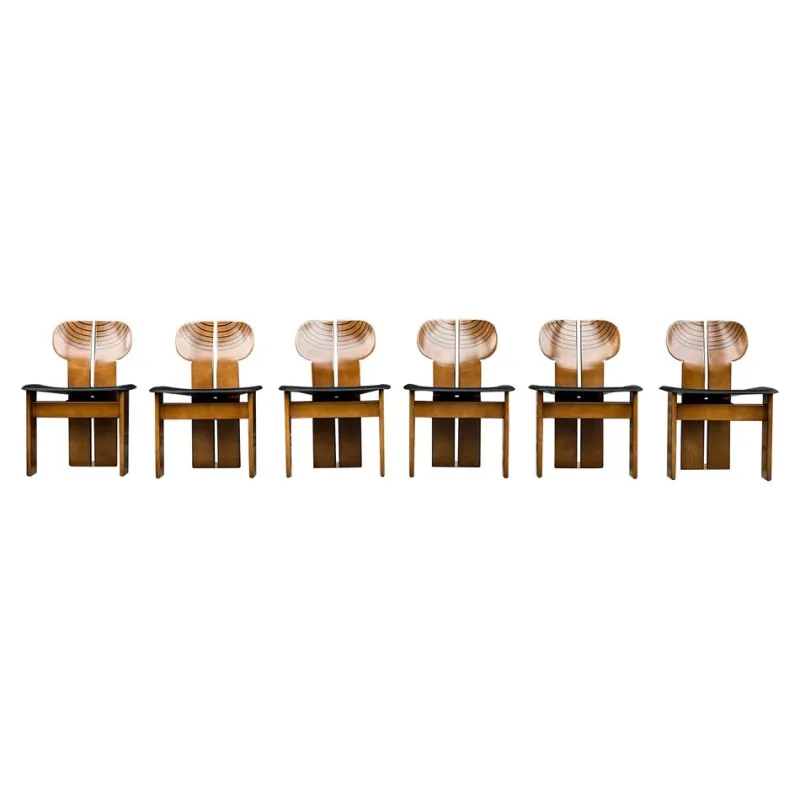 Pamono Africa Dining Chairs by Tobia & Afra Scarpa for Maxalto, 1976, Set of 6> Side Chairs & Dining Chairs
