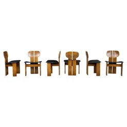 Pamono Africa Dining Chairs by Tobia & Afra Scarpa for Maxalto, 1976, Set of 6> Side Chairs & Dining Chairs