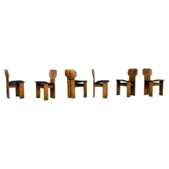 Pamono Africa Dining Chairs by Tobia & Afra Scarpa for Maxalto, 1976, Set of 6><noscript><img width=
