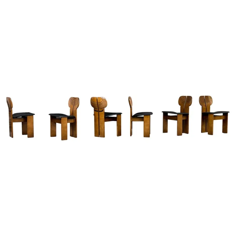 Pamono Africa Dining Chairs by Tobia & Afra Scarpa for Maxalto, 1976, Set of 6> Side Chairs & Dining Chairs