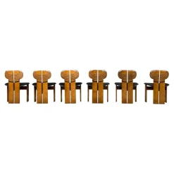 Pamono Africa Dining Chairs by Tobia & Afra Scarpa for Maxalto, 1976, Set of 6><noscript><img width=