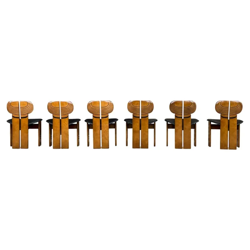 Pamono Africa Dining Chairs by Tobia & Afra Scarpa for Maxalto, 1976, Set of 6> Side Chairs & Dining Chairs