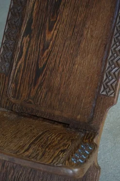 Clearance Pamono African Tribal Hand Carved Folding Palaver Chair, 1960s