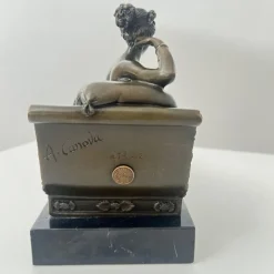 Discount Pamono After A. Canova, P. Bonaparte as Venus Victrix, Paris, 1900s, Bronze Sculpture