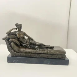 Discount Pamono After A. Canova, P. Bonaparte as Venus Victrix, Paris, 1900s, Bronze Sculpture