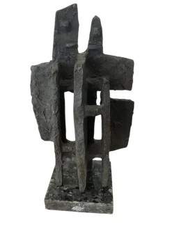Pamono After Alicia Penalba, Brutalist Modernist Sculpture, 1955, Clay> Sculpture