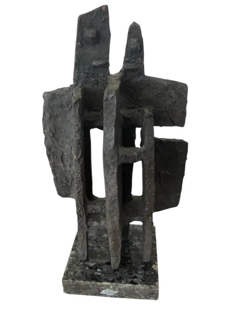 Pamono After Alicia Penalba, Brutalist Modernist Sculpture, 1955, Clay> Sculpture