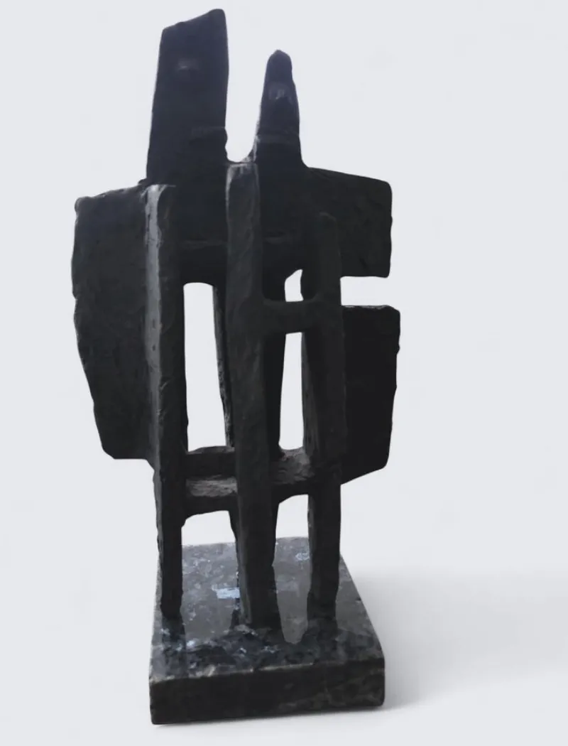 Pamono After Alicia Penalba, Brutalist Modernist Sculpture, 1955, Clay> Sculpture