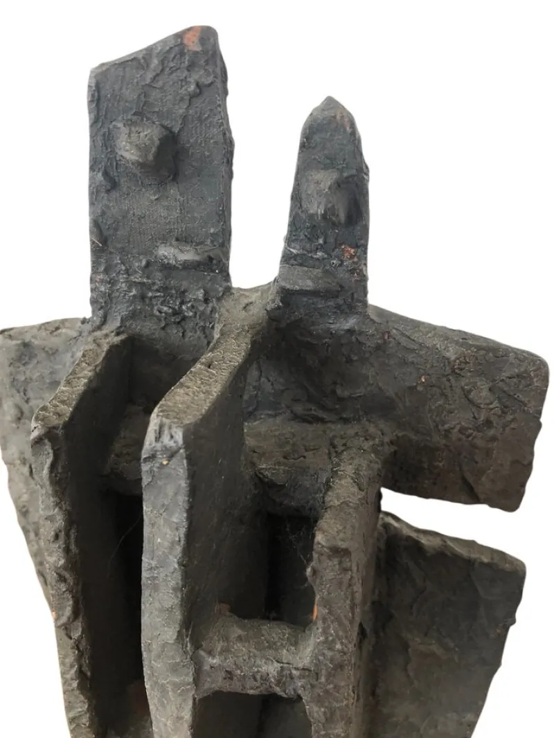 Pamono After Alicia Penalba, Brutalist Modernist Sculpture, 1955, Clay> Sculpture