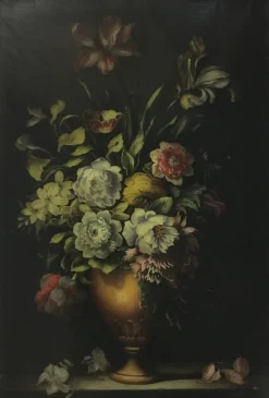 Pamono After Bosschaert, Flowers Still Life, 2008, Oil on Canvas, Framed><noscript><img width=