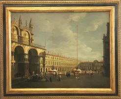 Pamono After Canaletto, Landscape of Venice, 2006, Oil on Canvas, Framed> Old Masters
