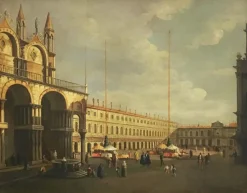 Pamono After Canaletto, Landscape of Venice, 2006, Oil on Canvas, Framed> Old Masters