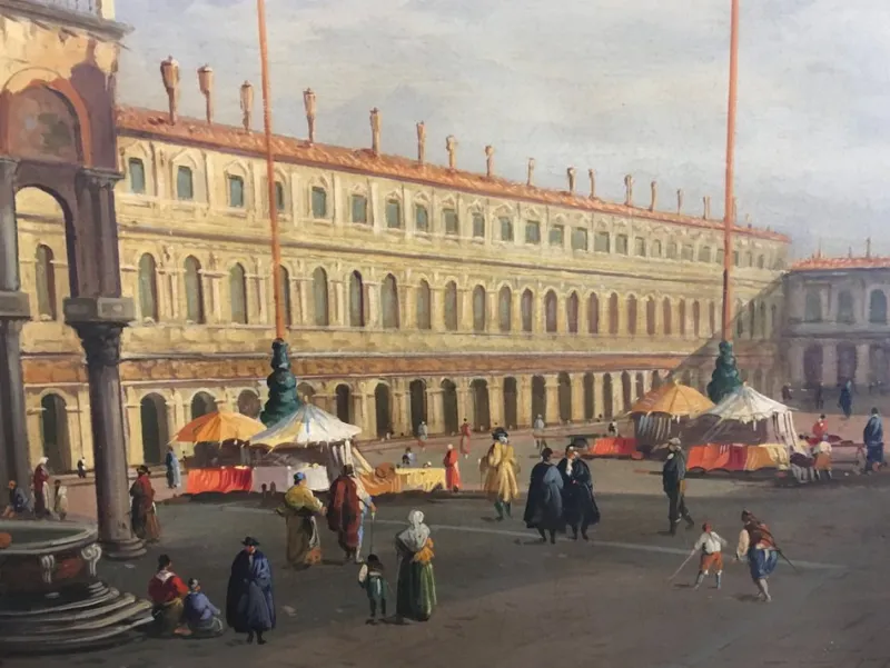 Pamono After Canaletto, Landscape of Venice, 2006, Oil on Canvas, Framed> Old Masters
