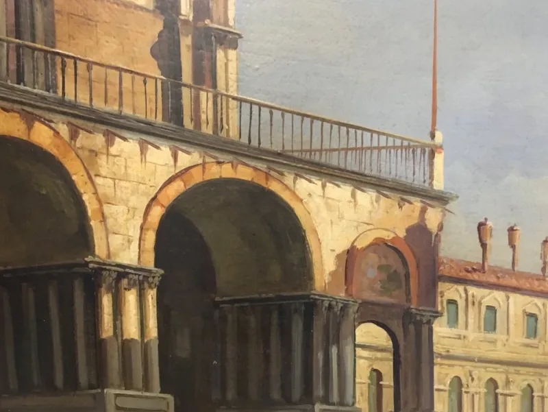 Pamono After Canaletto, Landscape of Venice, 2006, Oil on Canvas, Framed> Old Masters