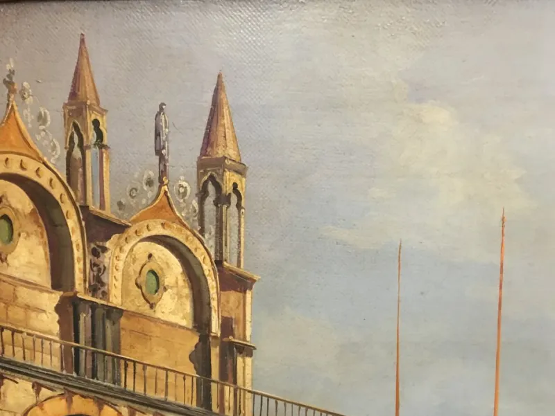 Pamono After Canaletto, Landscape of Venice, 2006, Oil on Canvas, Framed> Old Masters