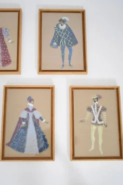 Discount Pamono After Christian Berard, Theatre Costumes, Gouaches, 1940s, Set of 5