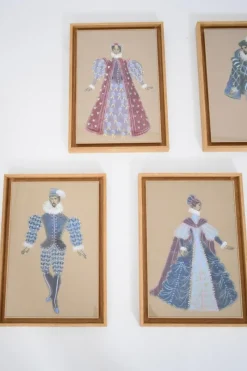 Discount Pamono After Christian Berard, Theatre Costumes, Gouaches, 1940s, Set of 5