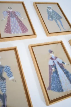 Discount Pamono After Christian Berard, Theatre Costumes, Gouaches, 1940s, Set of 5