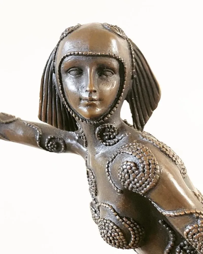 Pamono After D H Chiparus, Art Deco Phoenician Dancer, 1920s, Bronze> Art Deco