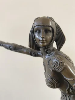 Pamono After D H Chiparus, Art Deco Phoenician Dancer, 1920s, Bronze><noscript><img width=