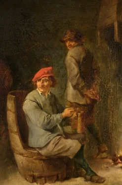 Pamono After David Teniers, Tavern Interior, 1800s, Oil on Wood> Old Masters|Classical