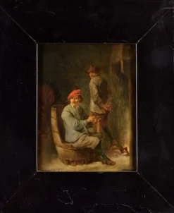 Pamono After David Teniers, Tavern Interior, 1800s, Oil on Wood> Old Masters|Classical