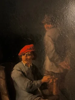 Pamono After David Teniers, Tavern Interior, 1800s, Oil on Wood><noscript><img width=