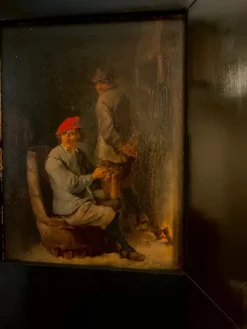 Pamono After David Teniers, Tavern Interior, 1800s, Oil on Wood><noscript><img width=