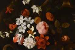 Pamono After Frans Van Everbroeck, Garland of Flowers Still Life, 1670, Oil on Canvas, Framed><noscript><img width=