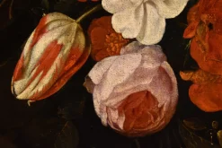 Pamono After Frans Van Everbroeck, Garland of Flowers Still Life, 1670, Oil on Canvas, Framed><noscript><img width=