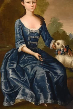 Pamono After George Knapton, Portrait of Lady, 1750, Oil on Canvas, Framed><noscript><img width=