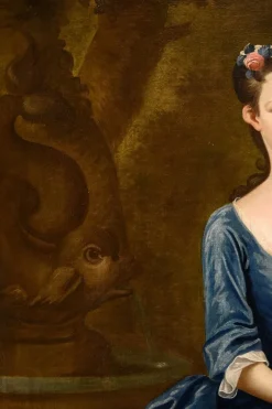 Pamono After George Knapton, Portrait of Lady, 1750, Oil on Canvas, Framed><noscript><img width=
