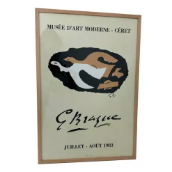 Pamono After Georges Braque, Museum of Modern Art Céret, 1983, Lithograph Poster><noscript><img width=