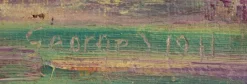 Online Pamono After Georges Lemmen, Beach Scene with Cliffs, Oil on Canvas, 1911