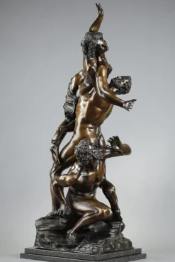 Pamono After Giambologna, Abduction of the Sabine Women, 19th Century, Large Bronze Sculpture> Sculpture