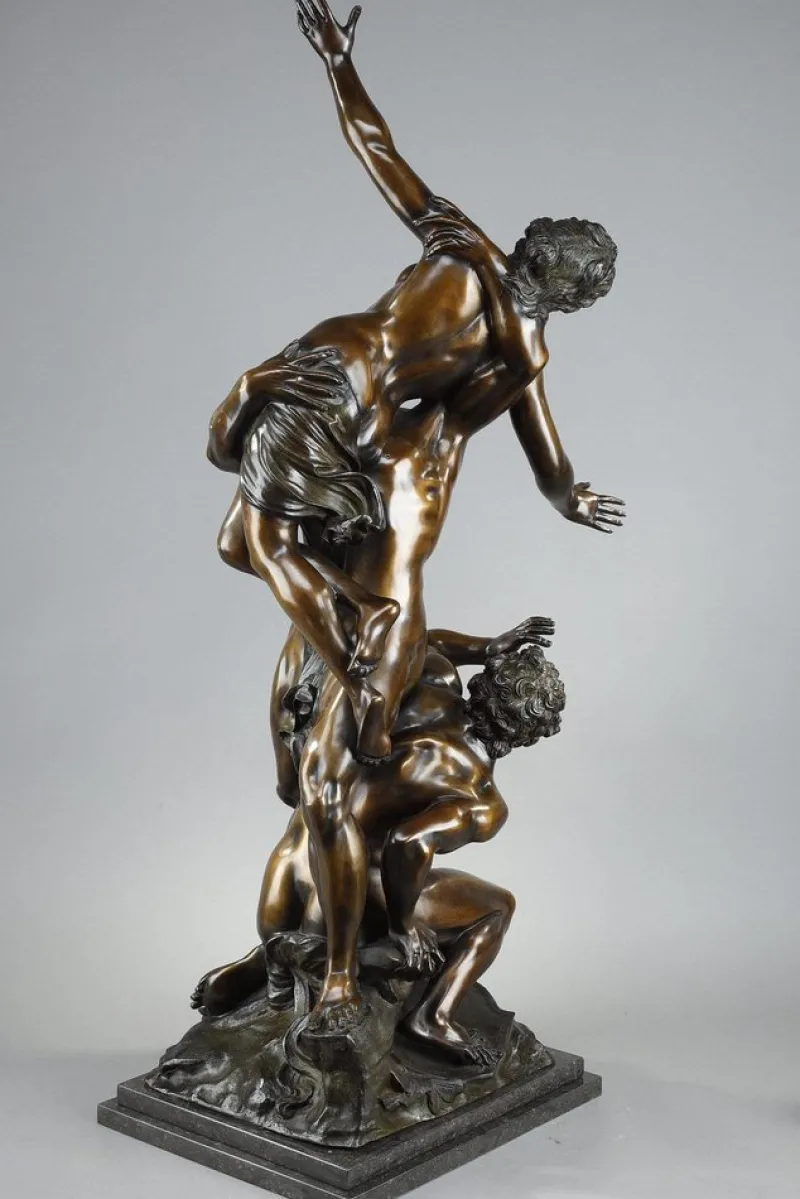 Pamono After Giambologna, Abduction of the Sabine Women, 19th Century, Large Bronze Sculpture> Sculpture