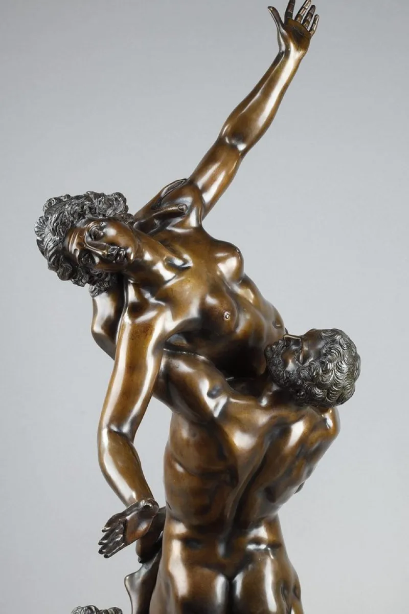 Pamono After Giambologna, Abduction of the Sabine Women, 19th Century, Large Bronze Sculpture> Sculpture
