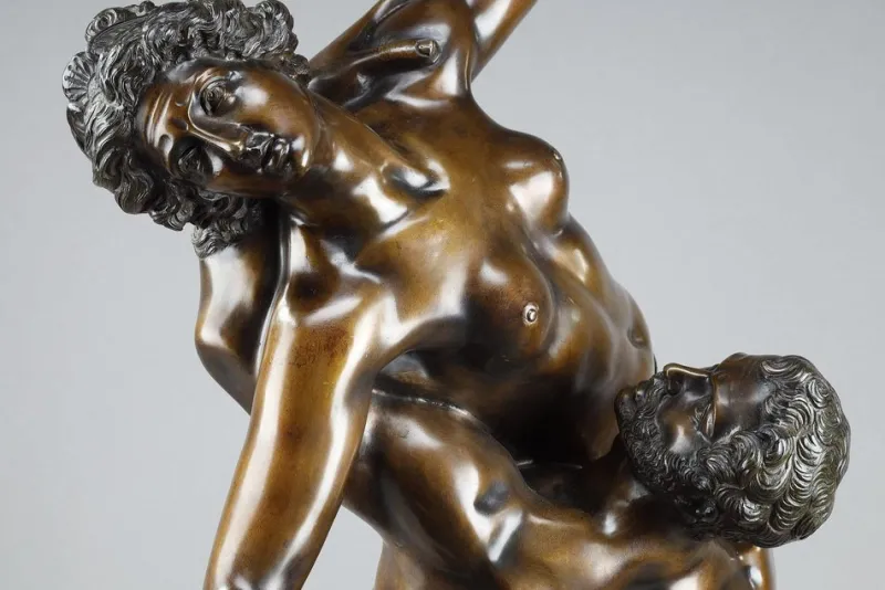 Pamono After Giambologna, Abduction of the Sabine Women, 19th Century, Large Bronze Sculpture> Sculpture