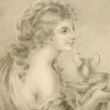 New Pamono After Giovanni Battista Cipriani, Hebe, Early 19th Century, Graphite Drawing