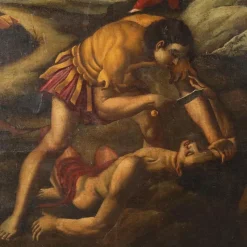 Pamono After Giulio Sanuto, Scene with Mythological Subject, 17th Century, Oil on Canvas, Framed><noscript><img width=