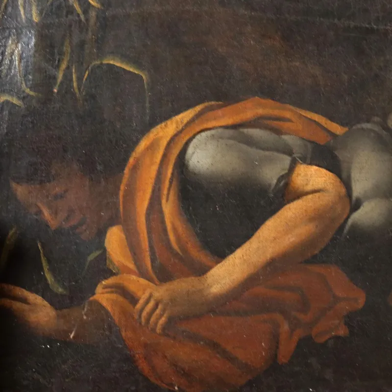 Pamono After Giulio Sanuto, Scene with Mythological Subject, 17th Century, Oil on Canvas, Framed> Old Masters
