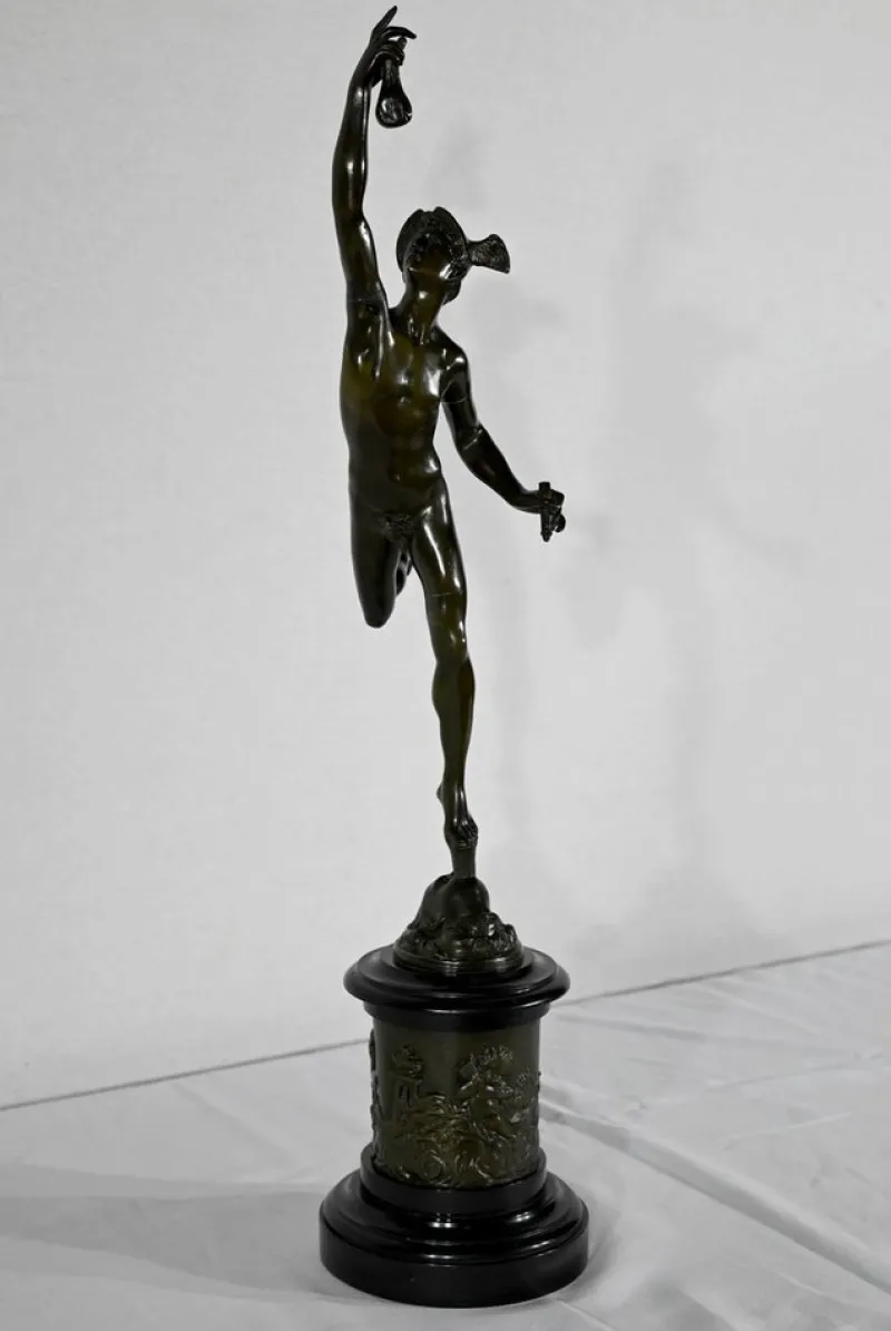 New Pamono After J. De Bologne, Mercure Volant, Late 1800s, Bronze