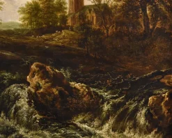 Pamono After Jacob Van Ruisdael, Landscape with Wood, 1670, Oil on Canvas, Framed><noscript><img width=