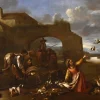 Hot Pamono After Jan Miel, Landscape, 1650, Oil on Canvas