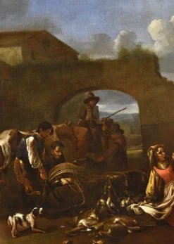 Hot Pamono After Jan Miel, Landscape, 1650, Oil on Canvas
