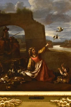Hot Pamono After Jan Miel, Landscape, 1650, Oil on Canvas