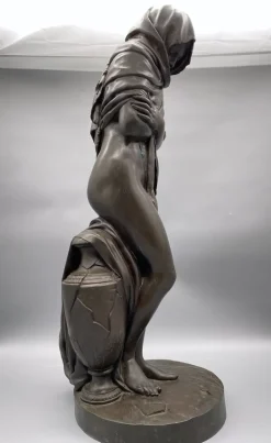 Pamono After Jean Antoine Houdon, Allegory of Winter, 1875, Bronze> Classical|Sculpture