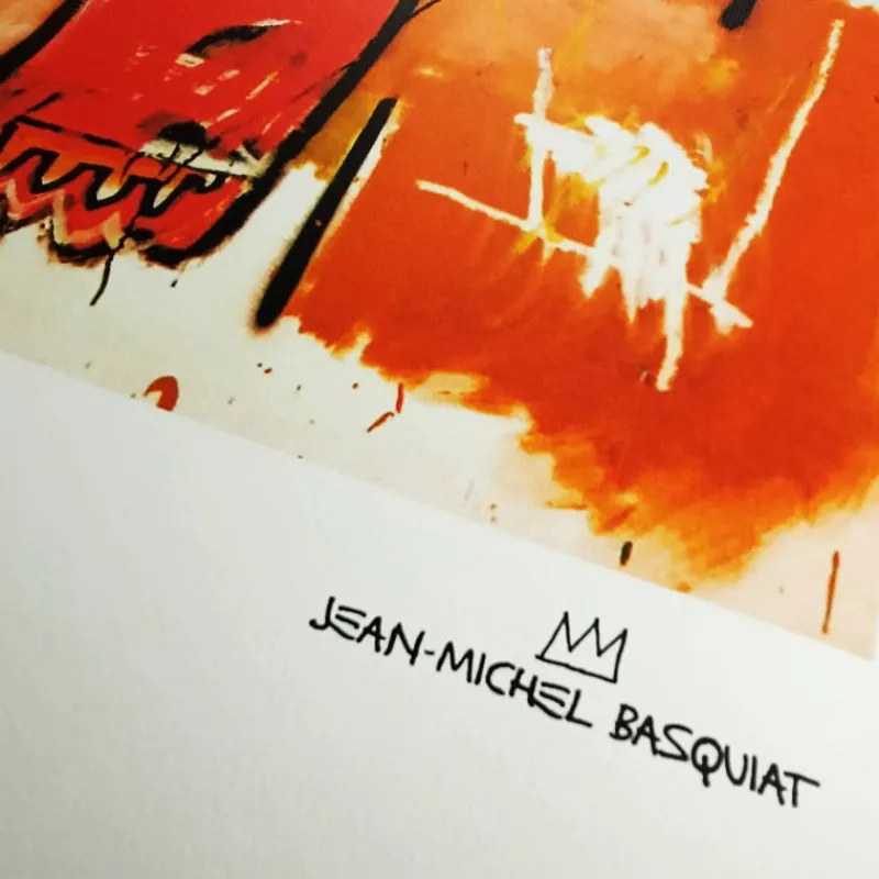Pamono After Jean-Michel Basquiat, Composition, Limited Edition Lithograph, 1980s> Abstraction